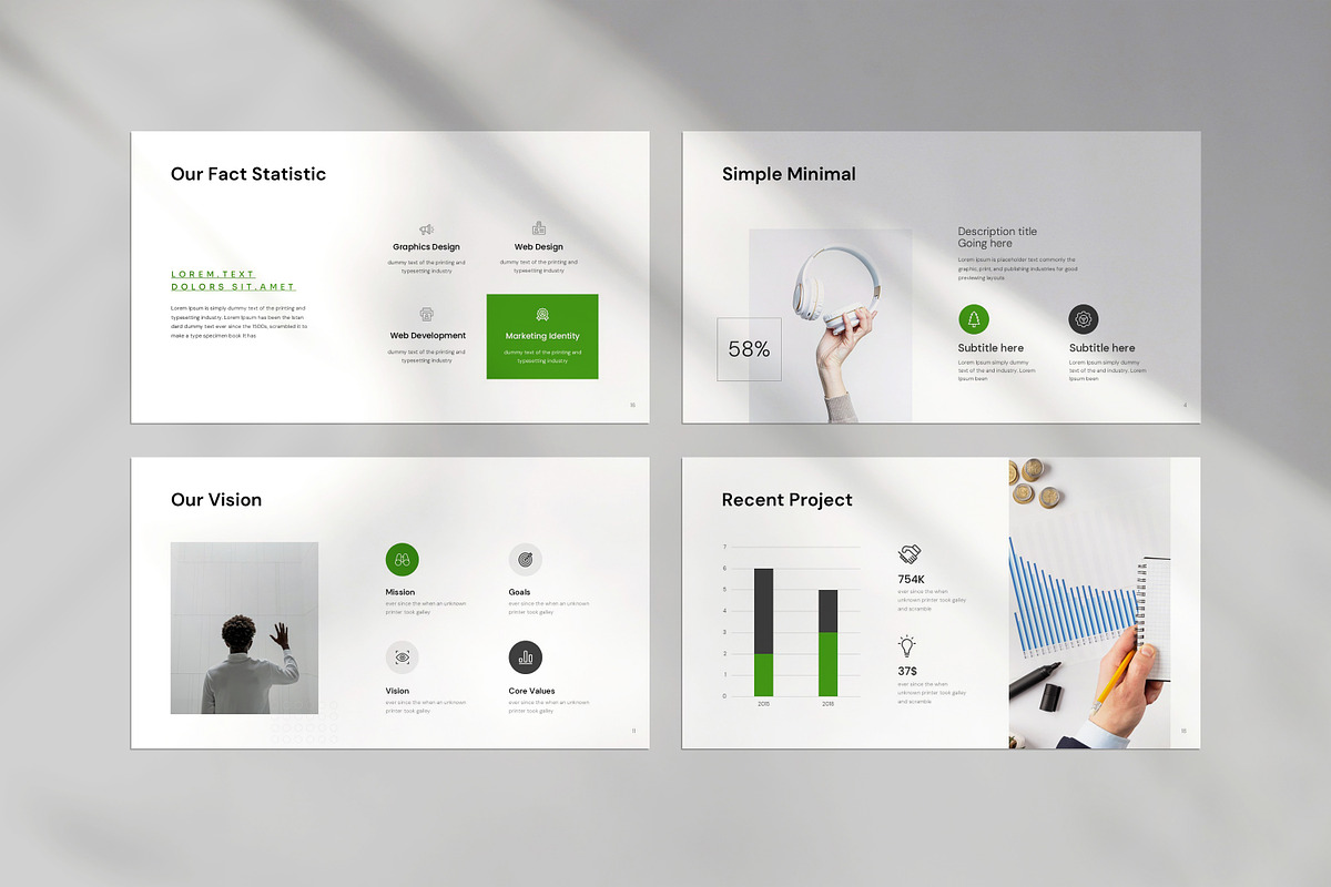 Clean Minimal Presentation Template preview 4