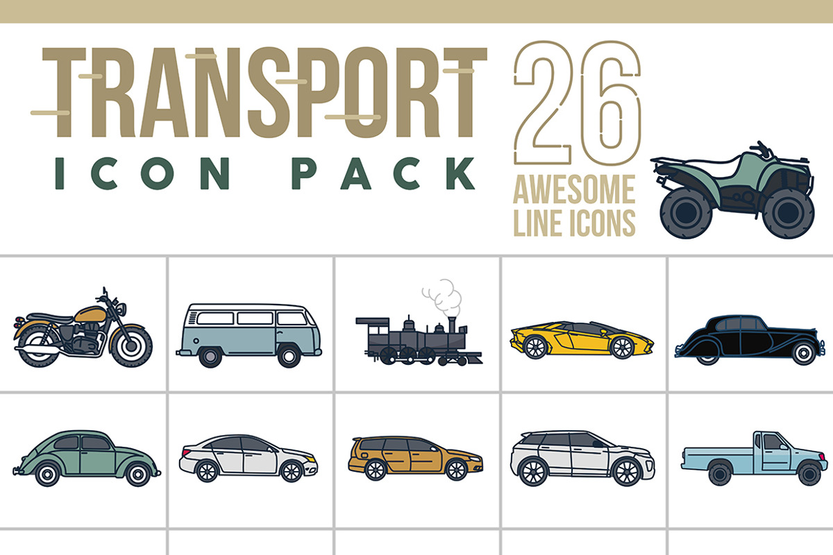 Transport Icon Pack, an Illustration by RSO (Photo 2 of 2)