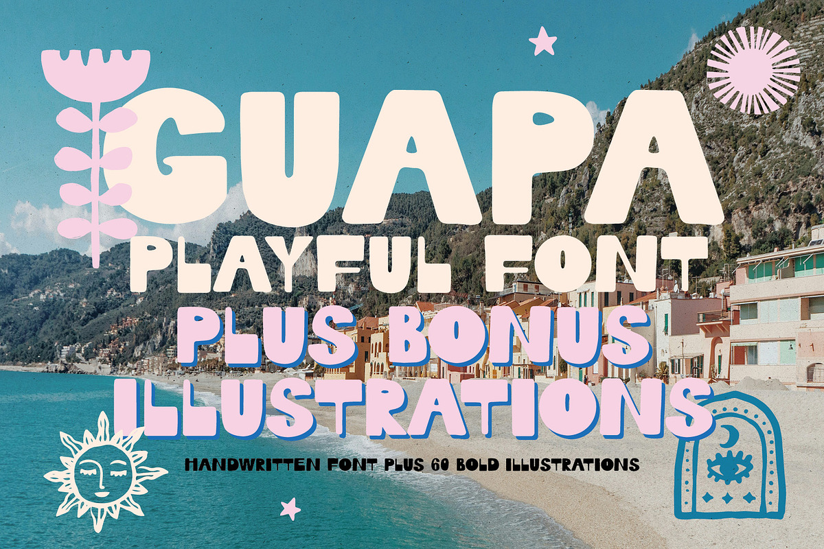 Guapa. Handwritten Font Kit, a Handwritten Font by dicreate (Photo 1 of 15)