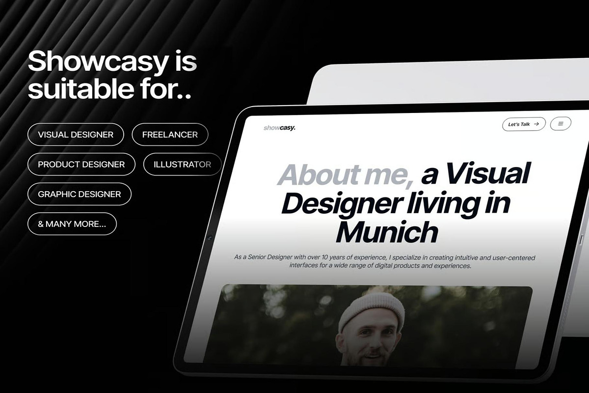 Showcasy - Portfolio Framer Template, an UI Kit Template by Creative Perspective (Photo 4 of 8)