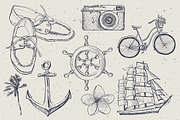 Vintage summer badges, a Branding & Logo Template by iriskana (Thumbnail 4 of 4)