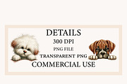 Breeds of Peeking Dogs New Clipart, a Seasonal Illustration by Designworld (Thumbnail 3 of 10)
