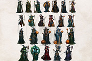 Dark Fantasy Halloween witches, a Seasonal Illustration by ThatsDesignArt (Thumbnail 16 of 17)