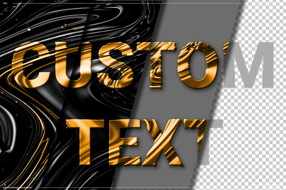 LIQUID GOLD TEXT EFFECT, a Branding & Logo Template by MAX TOOLBOX (Photo 2 of 8)