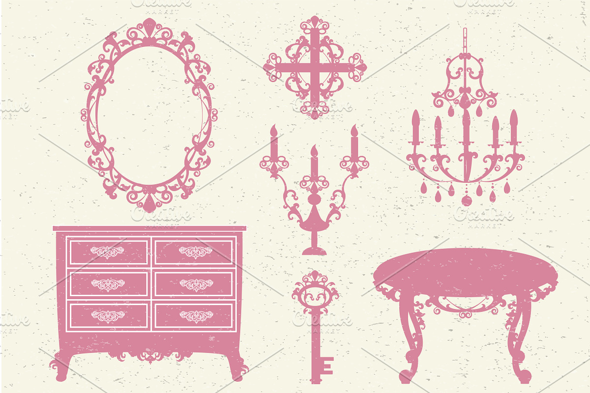 Baroque interior set, a Decorative Illustration by El Design (Photo 2 of 3)