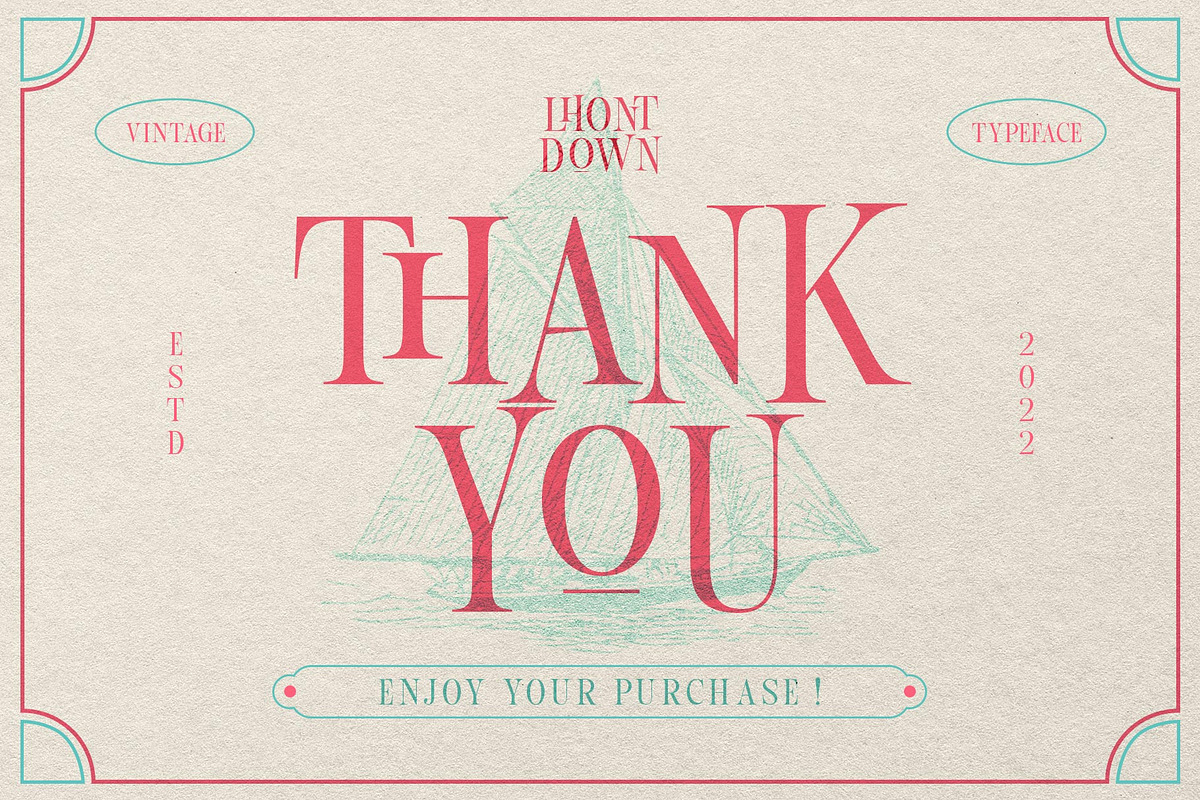 Lhont Down Typeface, a Serif Font by alit design (Photo 15 of 15)