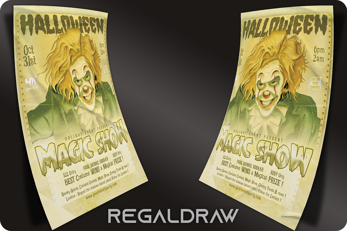 Halloween Magic Show Flyer, a Flyer Template by regalDRAW (Photo 2 of 3)