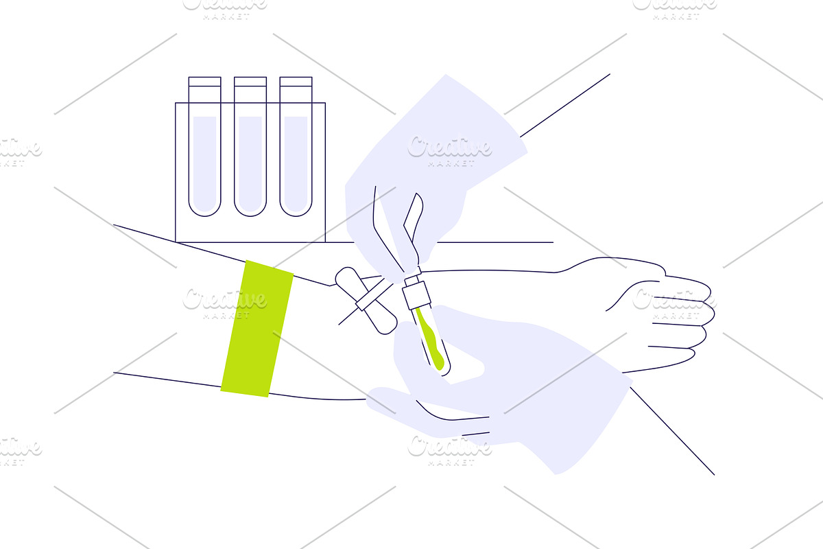 Take a blood sample abstract concept, a Healthcare Illustration by Visual Generation
