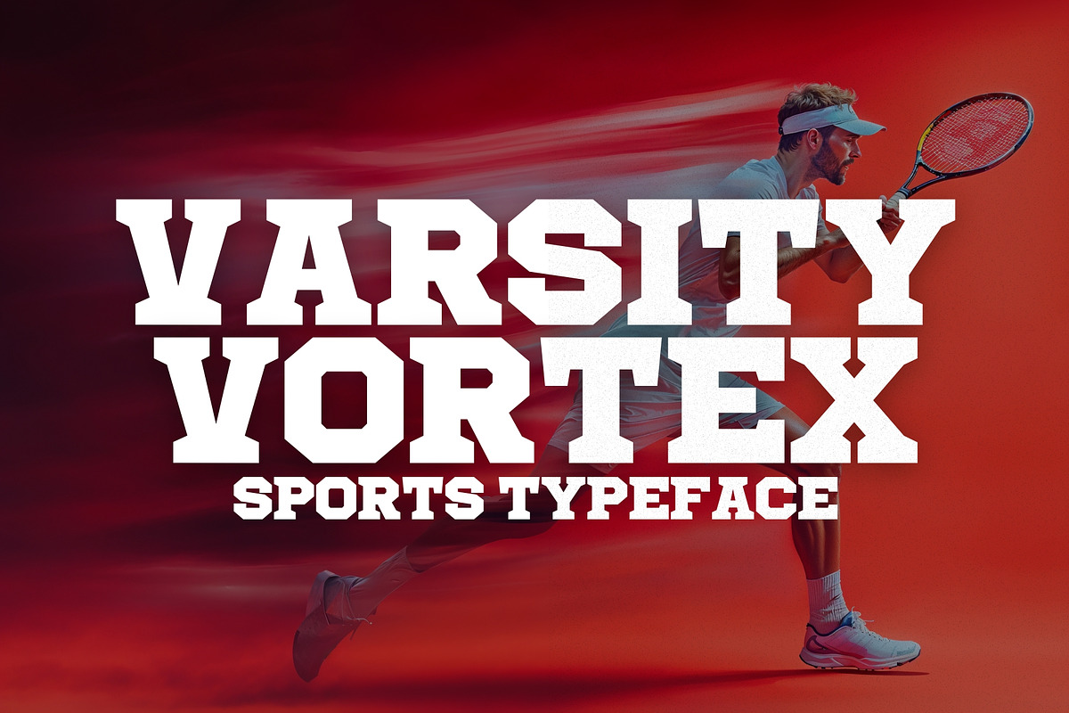 Varsity Vortex – Sports Typeface, a Serif Font by HipFonts (Photo 2 of 9)
