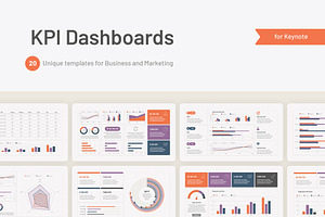 KPI Dashboard Kit Keynote Templates