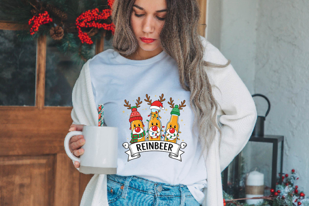 Merry Christmas Reinbeer Beers Png, an Illustration by DreamPrint404 (Photo 5 of 7)
