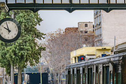 Train Arriving at Station, Athens, Greece, a Transportation Photo by DanFLCreativo