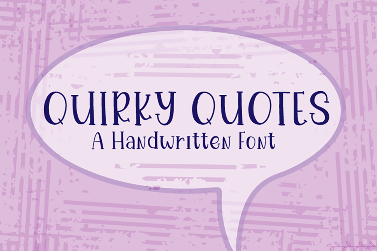 Quirky Quotes, a Serif Font by Carrtoonz (Photo 1 of 5)