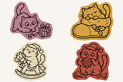 46 Christmas Cat Illustrations, an Animal Illustration by designvectx (Thumbnail 6 of 6)