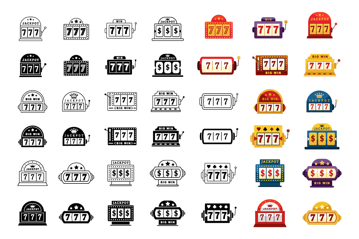Lucky Casino 42 Icon Set in Vector, an Object Illustration by Lettering_Logo