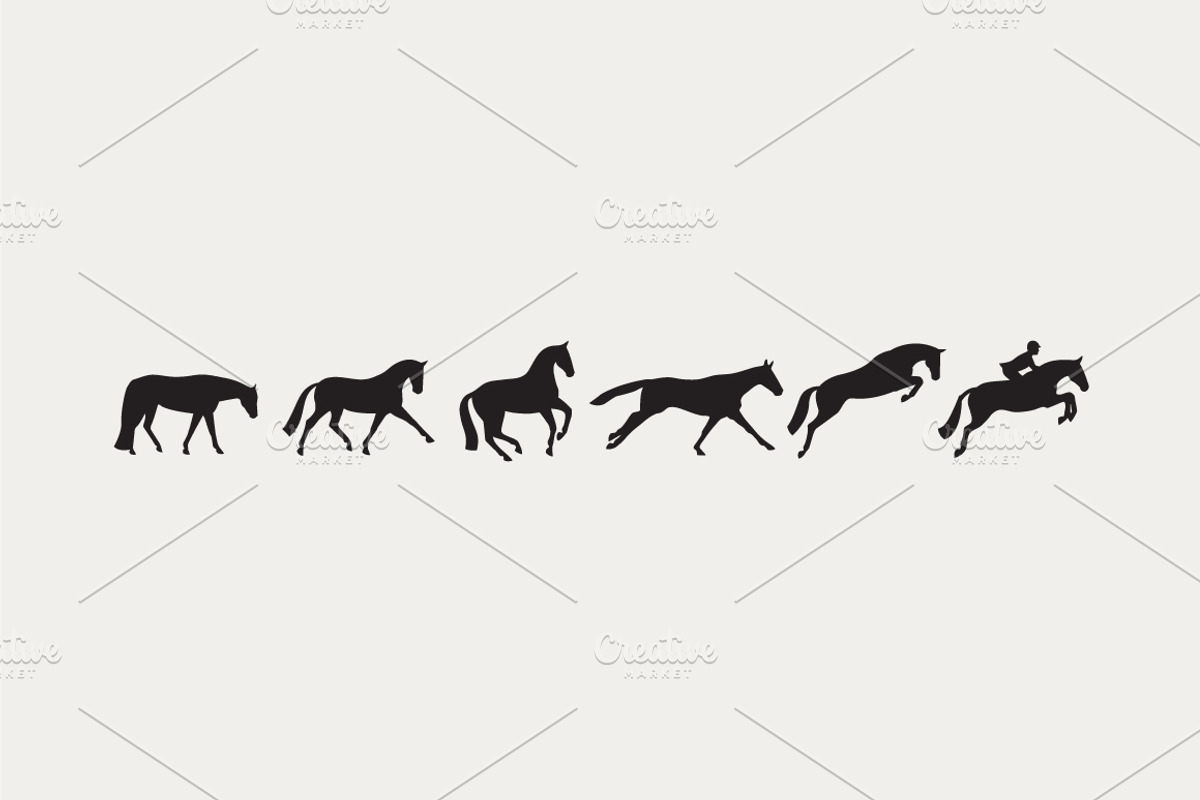 Horse Silhouette Vector Drawings, an Icon by Leah Suzanne (Photo 1 of 3)