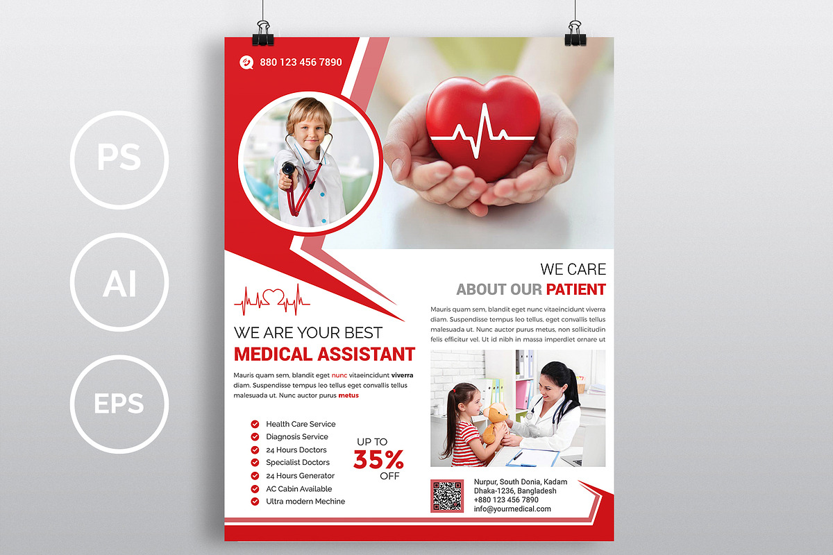 Doctor & Medical Flyer. Vol-09, a Flyer Template by Imagine Design Studio