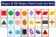 Shapes & 3D Flash Cards Set, a Card Template by DigitalsDesigns (Thumbnail 1 of 4)