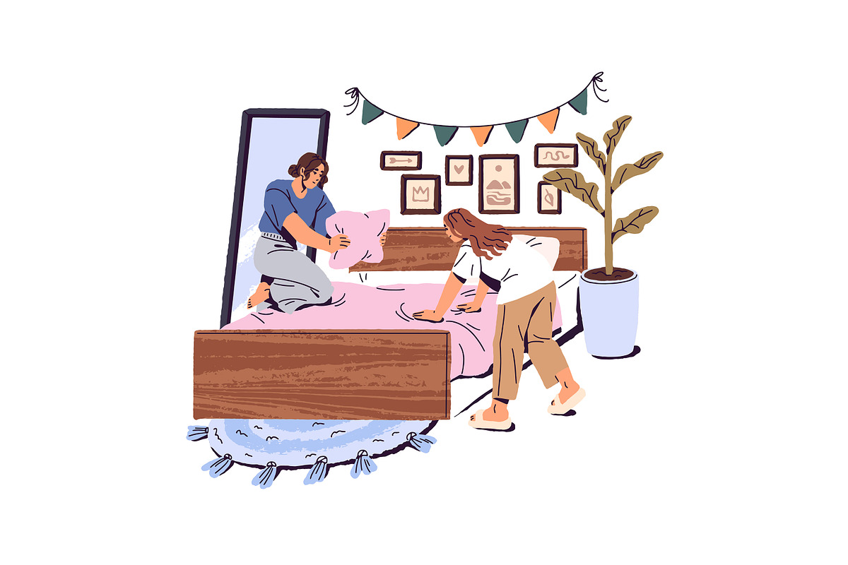 People cleaning home together set, a Person Illustration by PaperTrident (Photo 3 of 9)
