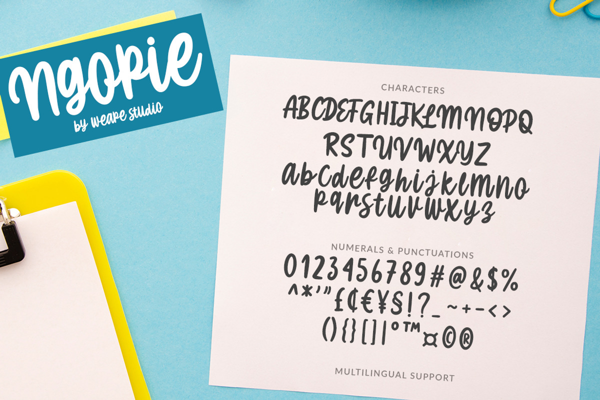 Ngopie - Fun Handwritten Font preview 7