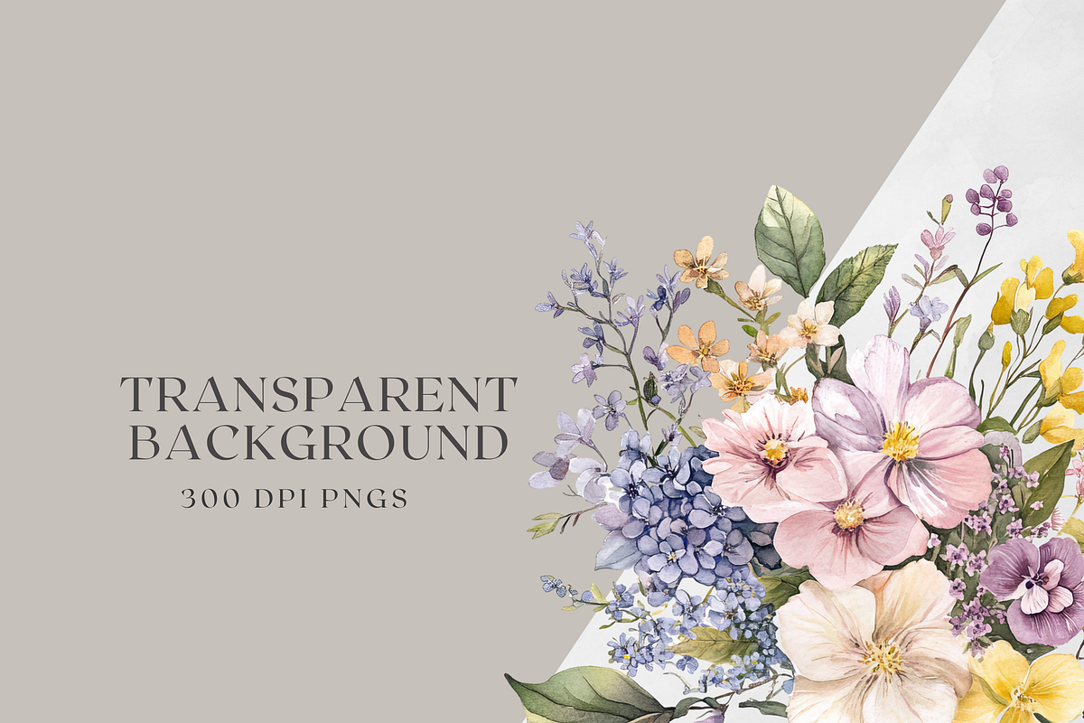 Wildflower Soft Floral Bouquet, a Decorative Illustration by ThaismotaCreativeCo (Photo 12 of 12)