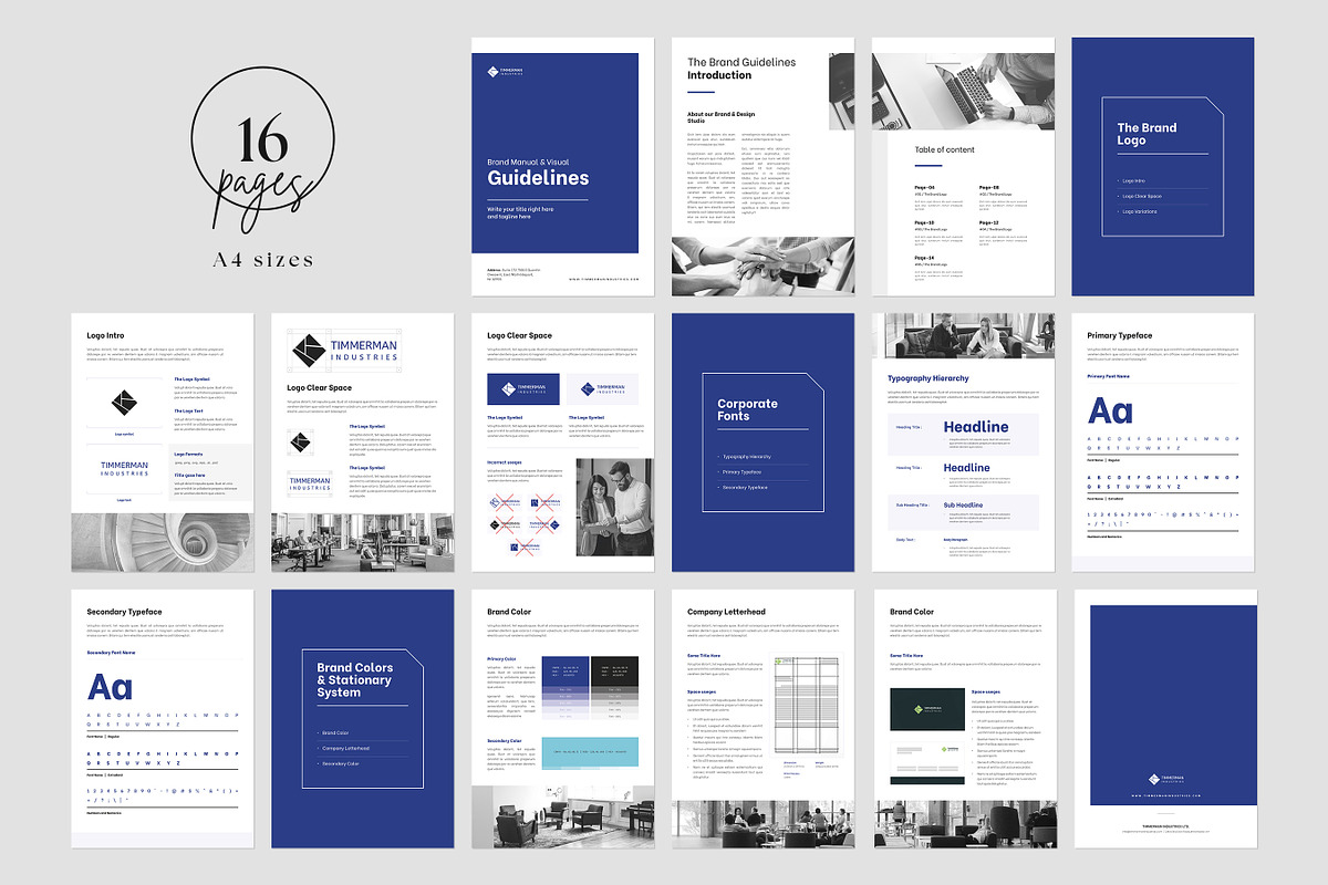 Branding template, Brand Style Guide, a Brochure Template by Niofix (Photo 5 of 6)