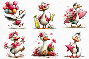 Whimsical Summer Goose Clipart, an Illustration by Craft Nest (Thumbnail 4 of 12)