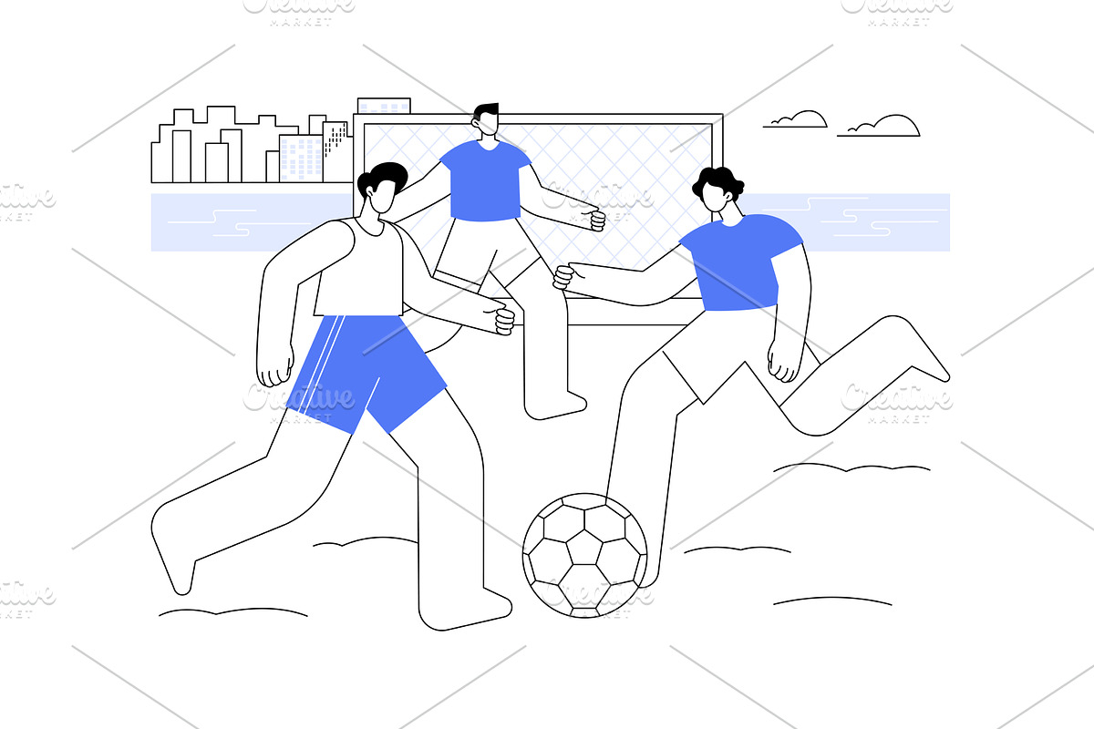Beach football isolated cartoon, a Person Illustration by Visual Generation