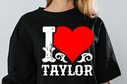 I Love Taylor T shirt Design Tshirt, a Graphic by Vector Portal (Thumbnail 4 of 4)