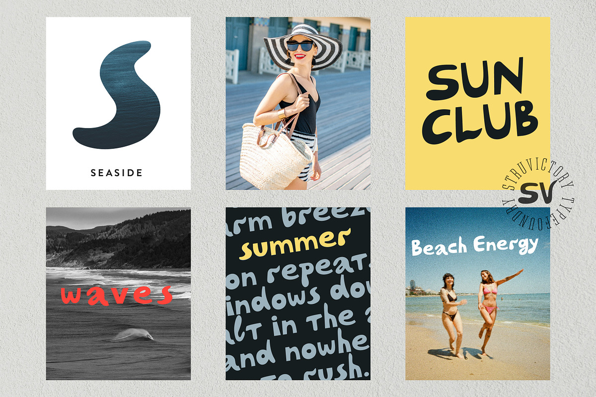 Solar Cruise Summer Playful Display, a Sans Serif Font by Struvictory.art (Photo 3 of 9)