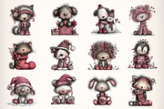 Whimsical Christmas Fluffy Animals, an Illustration by Dream Creation (Thumbnail 6 of 7)