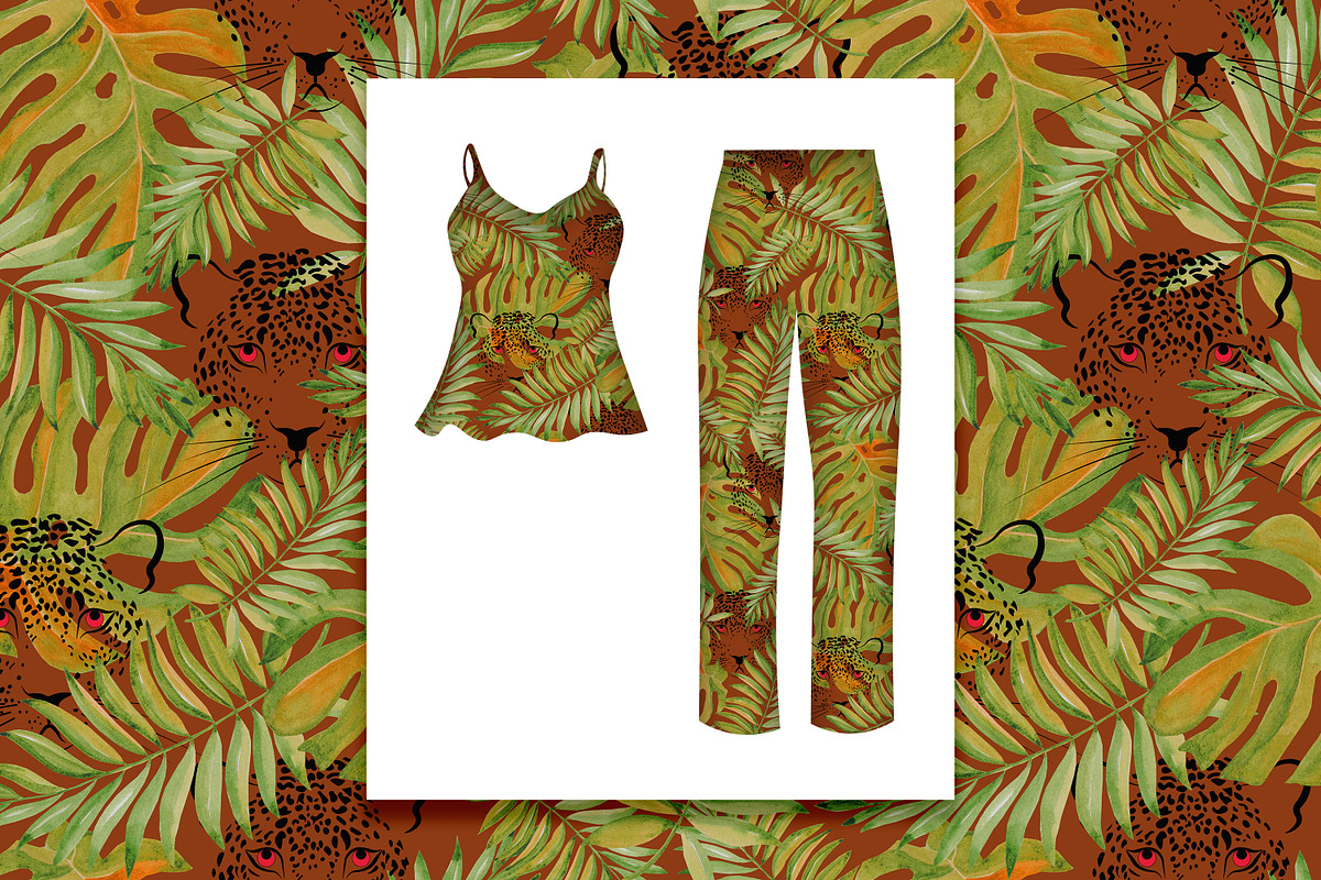 Tropical Leopard Seamless Pattern, a Pattern Graphic by Oksana Dovhopol Art (Photo 8 of 23)