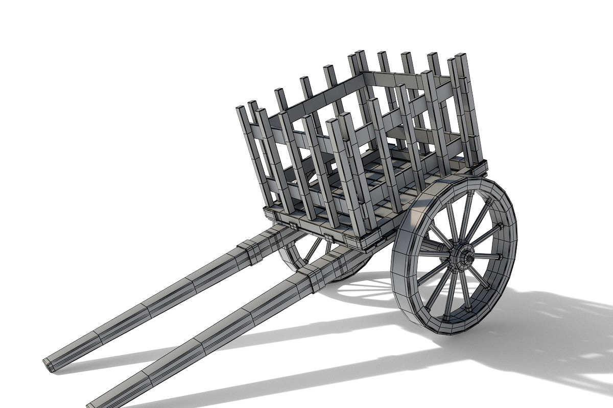 Medieval Cart, a Cars & Vehicle 3D Model by Tedi Permana (Photo 6 of 7)