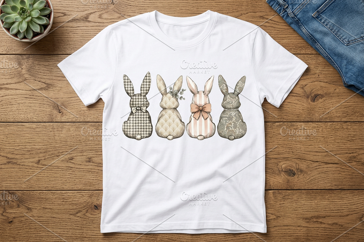 Easter Bunnies Clipart PNG, an Illustration by VetalStock (Photo 2 of 3)