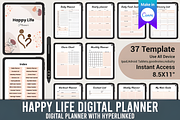 Happy Life Digital Planner Canva, a Social Media Template by Coco Bloom (Thumbnail 1 of 5)