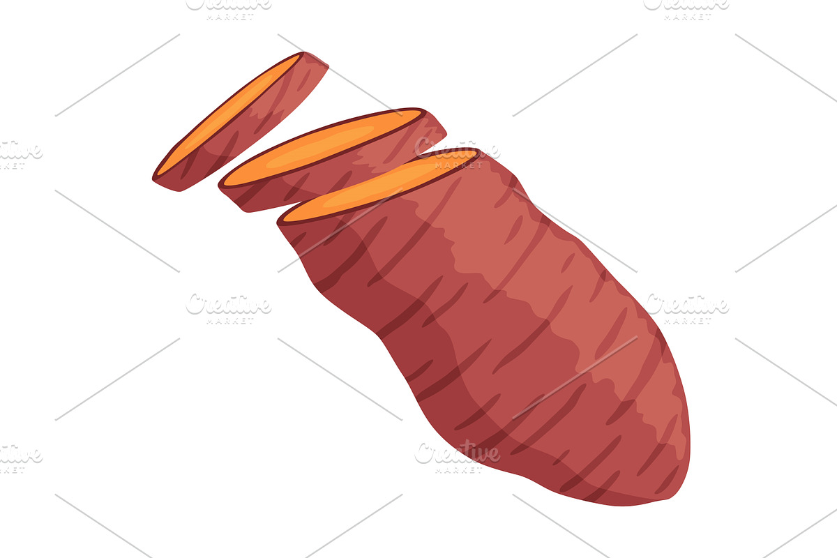 Sweet potato batata. Vegatable, a Food Illustration by the8monkey