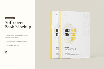 Softcover Book Mockup, a Books & Magazine Mockup by Toasin Studio