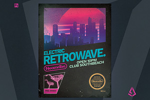 Retrowave Flyer V1 Retrogaming Cover