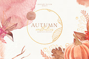 Gold Autumn leaves pumpkin & fashion, an Illustration by January Bloom (Thumbnail 1 of 16)