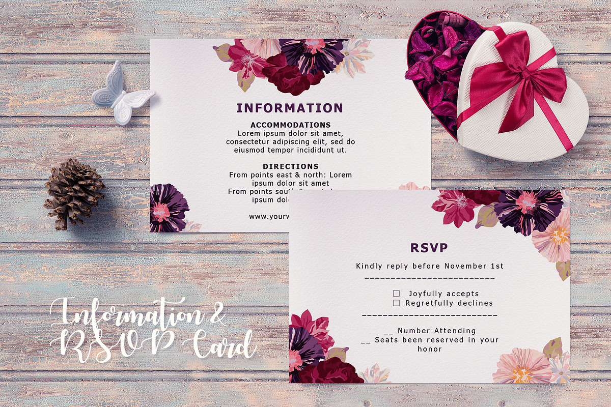 FLOWER WEDDING INVITATION SUITES, an Invitation Template by Totem Invitation House (Photo 4 of 4)