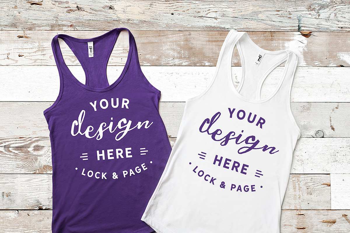 Next Level 1533 Tank Mockup Bundle, a Shirt Mockup by lock and page (Photo 14 of 35)