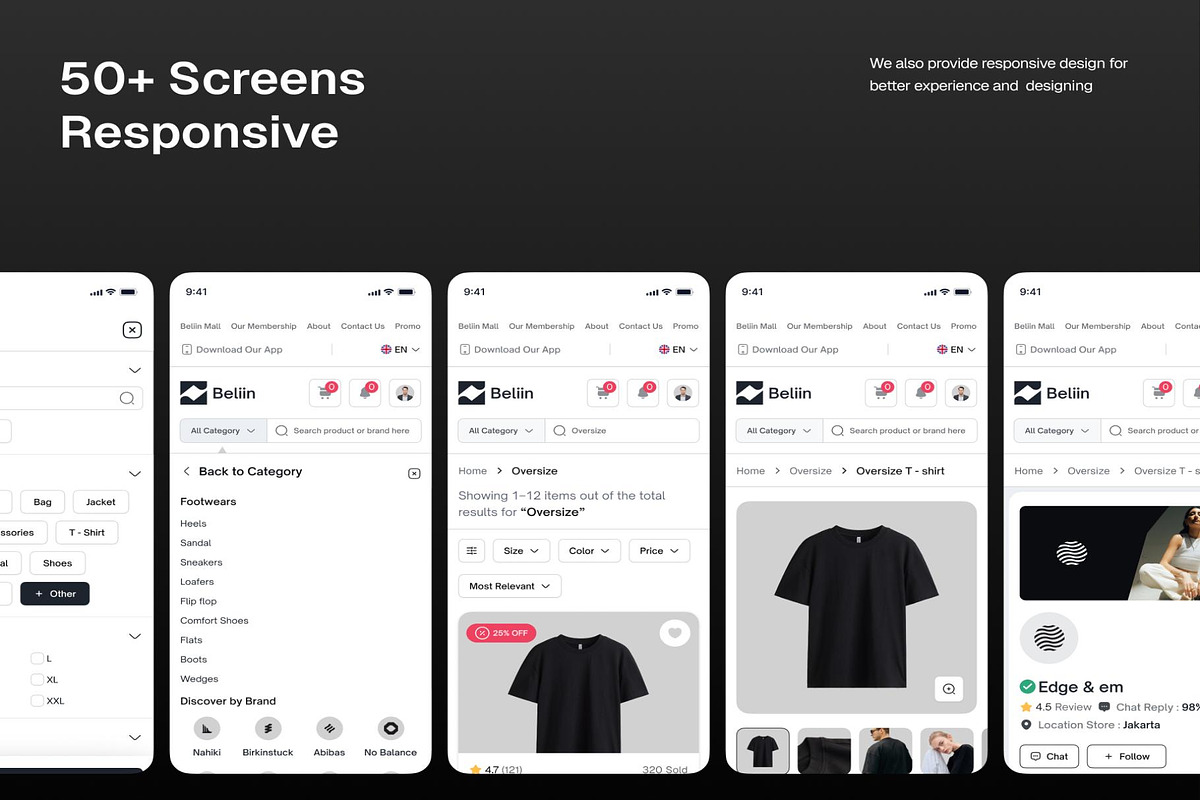 Beliin Fashion E-commerce Website, an UI Kit Template by Creative Perspective (Photo 6 of 8)