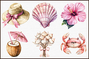Ivory and Pink Hello Summer Clipart, an Illustration by Sublimation Artist (Thumbnail 3 of 6)