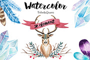 Tribal & Quartz Graphic Watercolor, an Animal Illustration by Planolla (Thumbnail 1 of 4)
