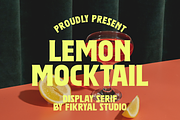 Lemon Mocktail – Display Serif, a Serif Font by Fikryal Studio (Thumbnail 1 of 12)
