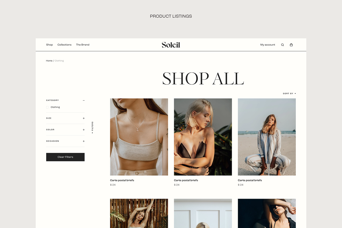 SALE - Soleil | E-commerce UI Kit, a Landing Page Template by Ghostpixel (Photo 4 of 9)