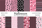 Cute pink Halloween digital paper, a Pattern Graphic by IrinaShishkova (Thumbnail 1 of 5)