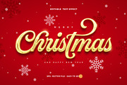 Merry Christmas Gold Text Effect, a Layer Style Add-On by zdson (Thumbnail 1 of 2)