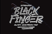 Black Finger Brush Font, a Blackletter Font by Rochart (Thumbnail 1 of 15)