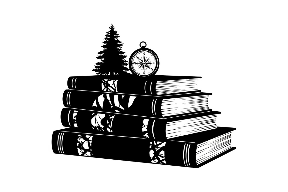 Vintage Book Stack Adventure Bundle, an Illustration by Designs_River (Photo 10 of 31)
